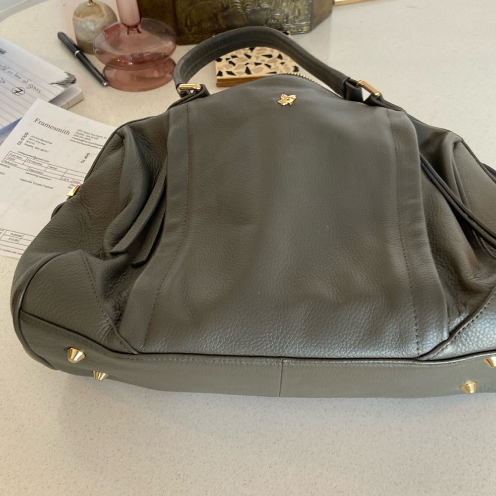 Satchel with shoulder strap. made by Ora Delphine
